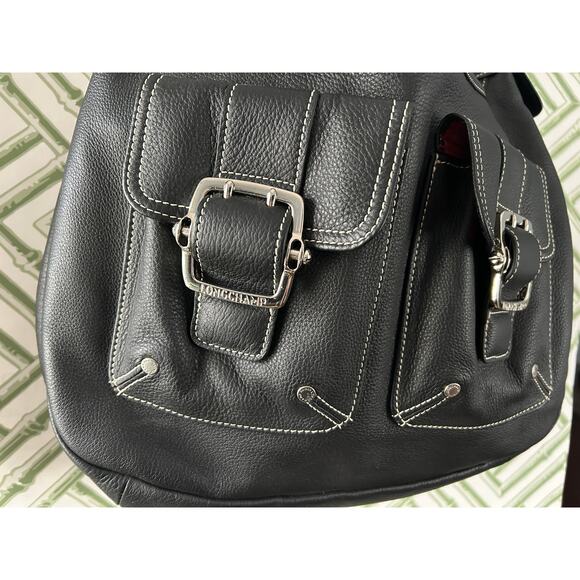 Longchamp Black soft leather shoulder bag EU - Picture 3 of 9